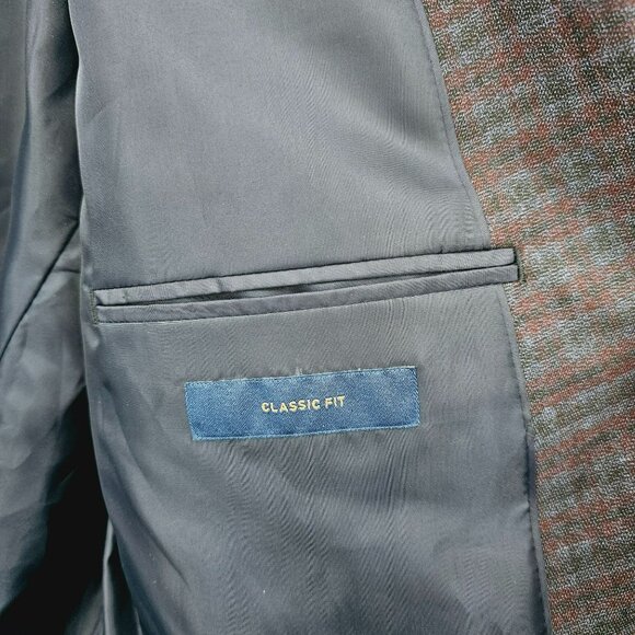 Stafford Classic Fit Blazer Coat 52R 2 Button Stretch Seasonal Texture Plaid New - Picture 9 of 13